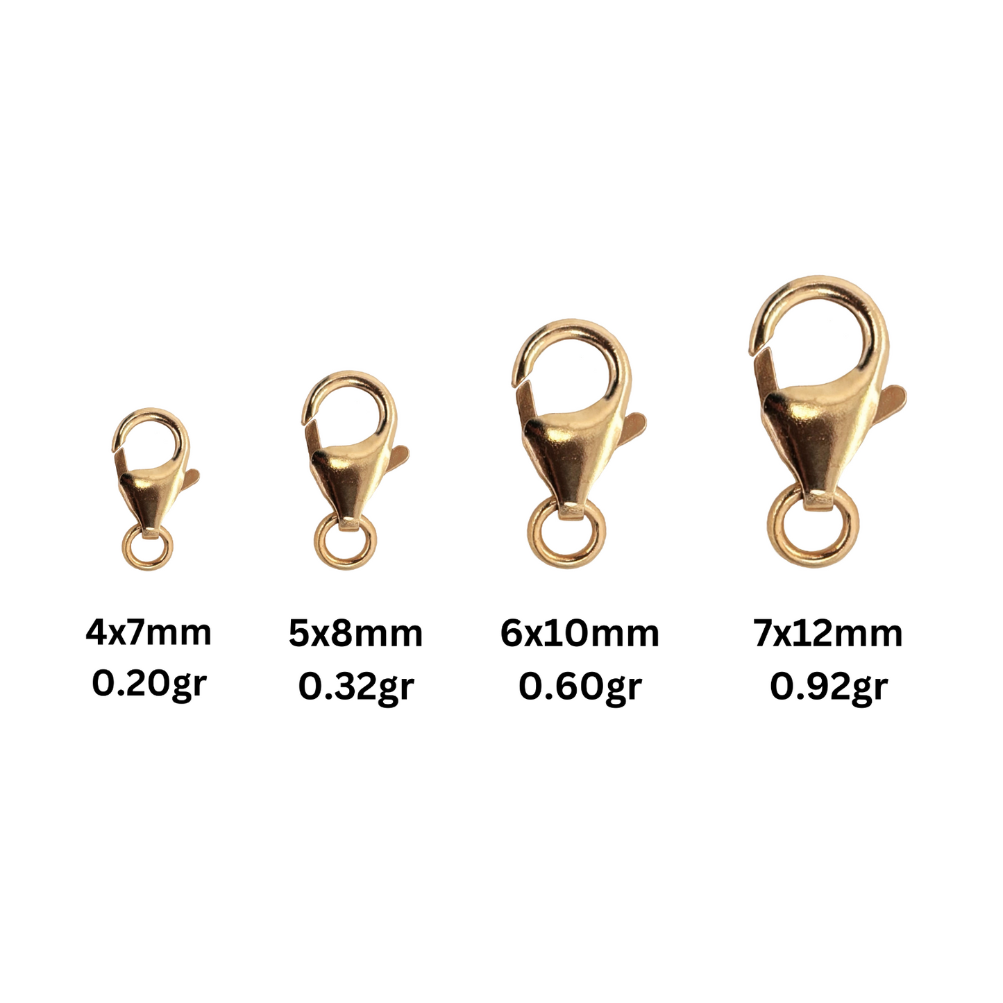 14K Yellow Gold Lobster Lock Pear Shape Finding - Bracelet Chain Necklace