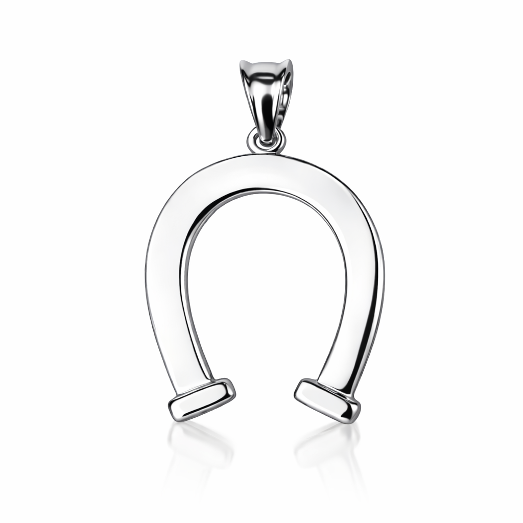 14k Yellow and White Gold Horse shoe Pendant