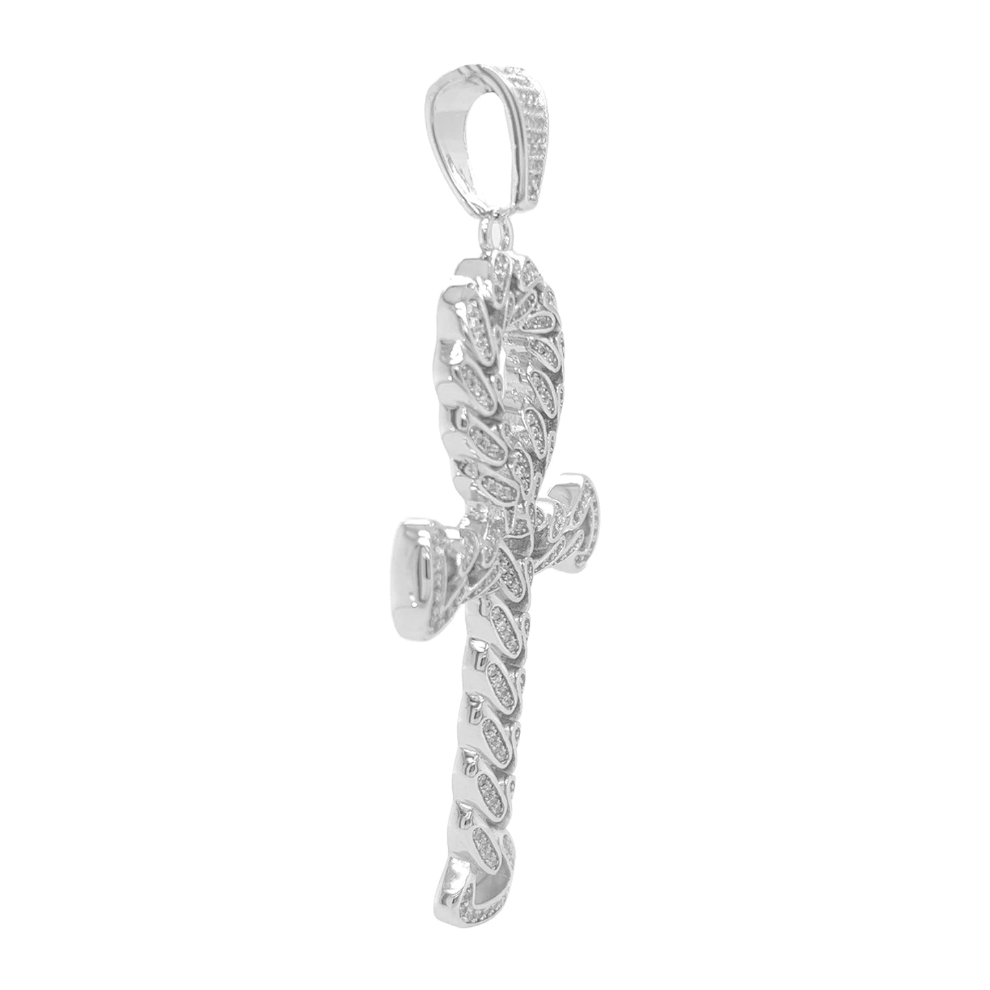 925 Sterling Silver Cross with CZ Charm Pendant