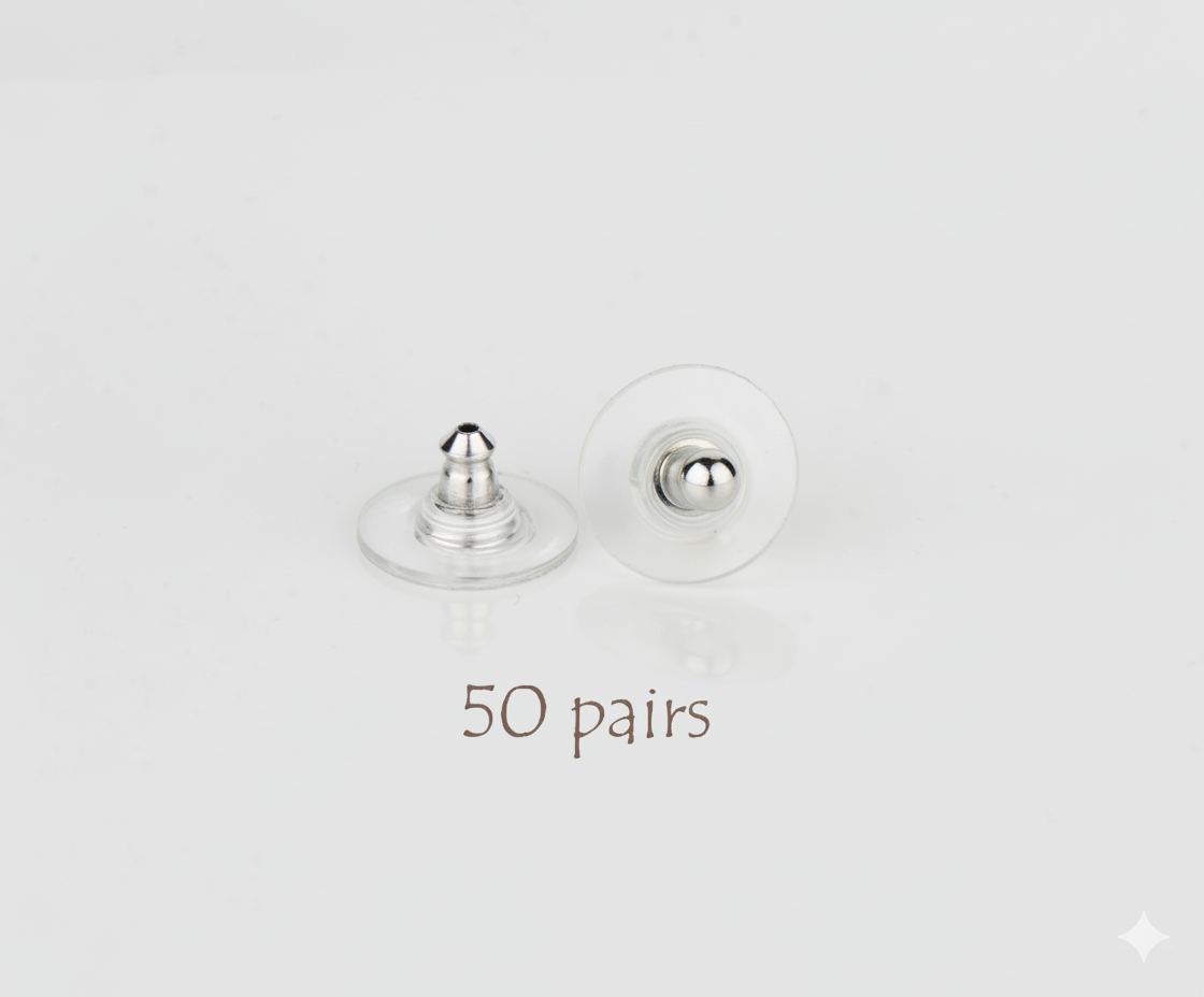 Earring Backs 50 Pairs