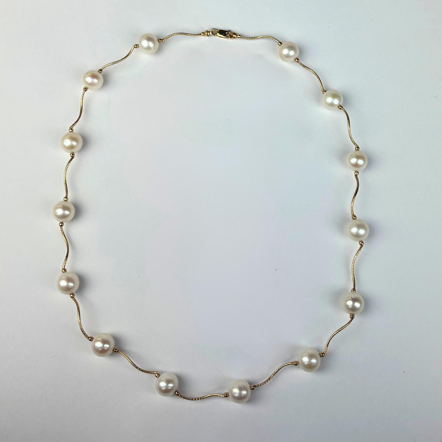14K Yellow Gold Beautiful Freshwater Pearl Necklaces for Women