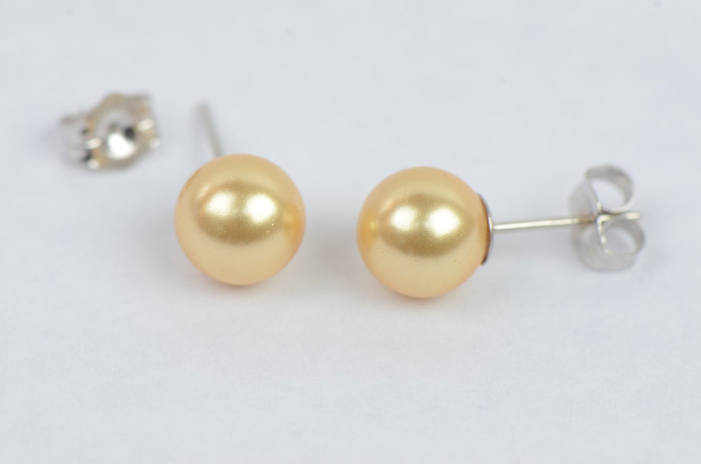 925 Sterling Silver Classic Pearls Stud Earrings for Women