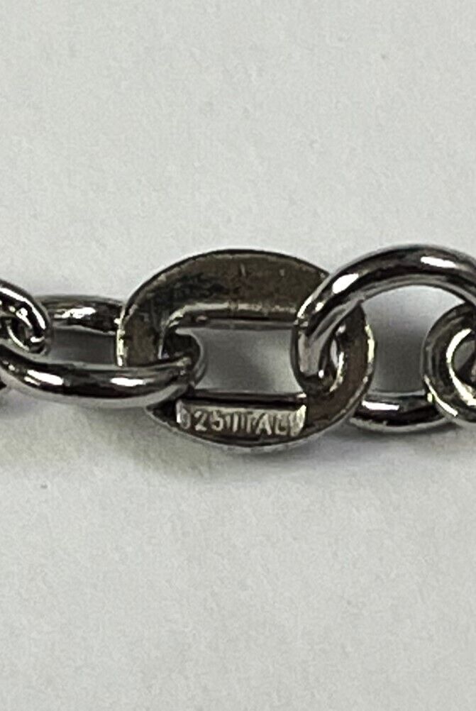 925 STERLING SILVER ITALIAN ROSARY 7mm 30"