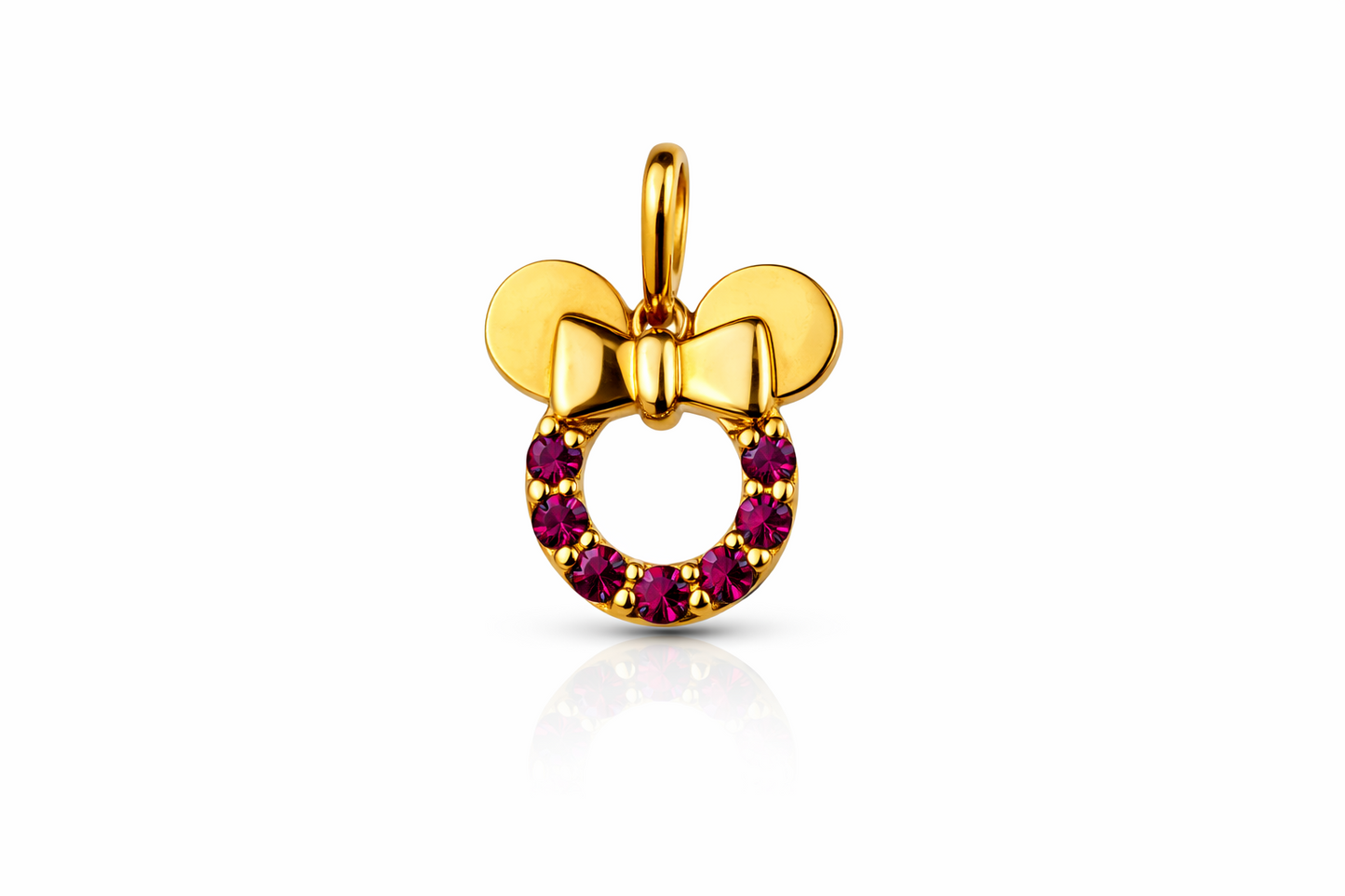 14K Yellow Gold Miss Mouse Pendant