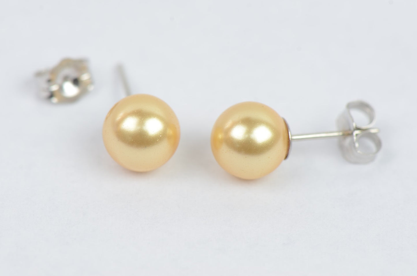 925 Sterling Silver Classic Pearls Stud Earrings for Women