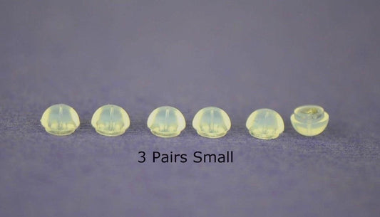 .925 Sterling Silver Jelly Silicon Back Earring by 3 Pairs!!!