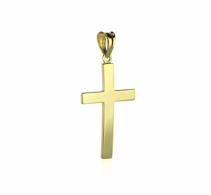 14k Yellow and White Gold Cross Pendants