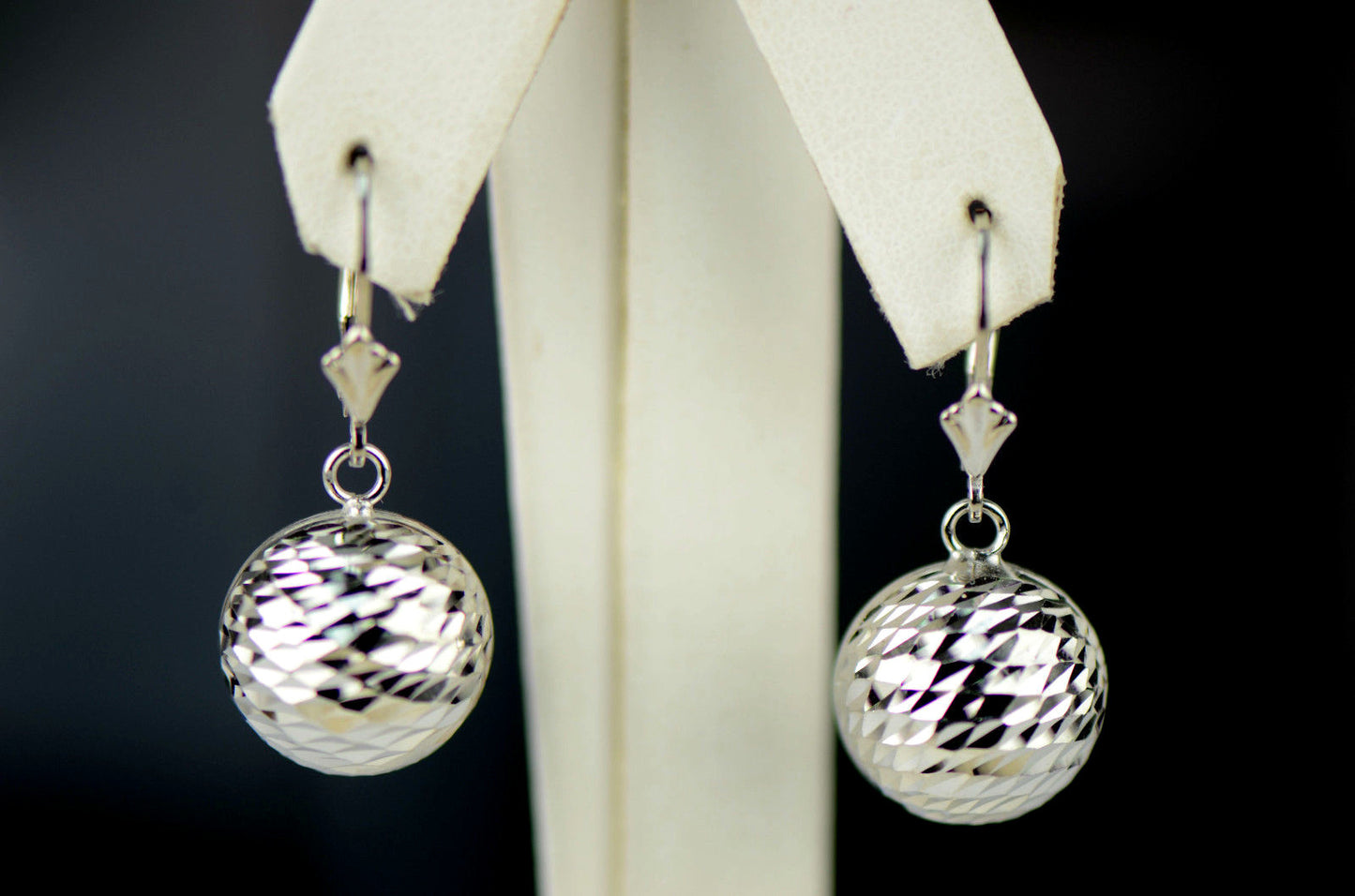 925 Sterling Silver Half ball Rround Shaped Lverback stud Earrings for Women