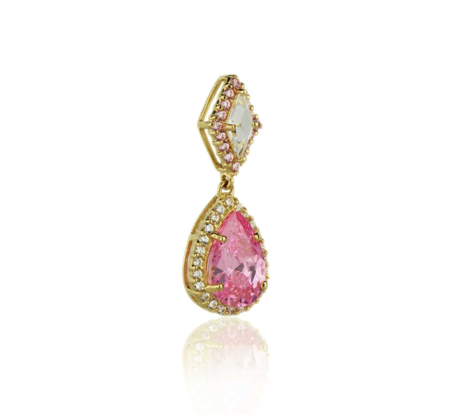 14k Yellow Gold CZ Pear Shape Pendants
