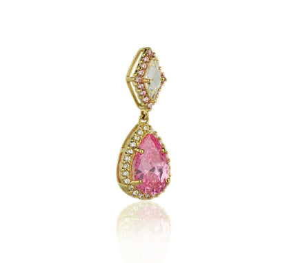 14k Yellow Gold CZ Pear Shape Pendants