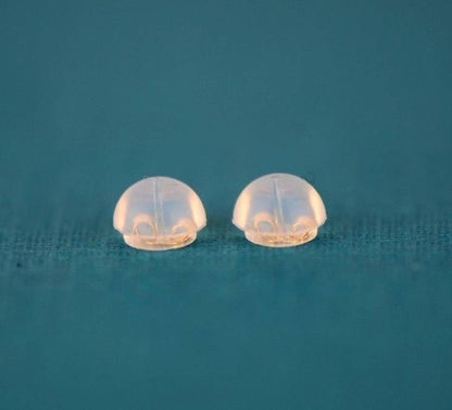 14k Yellow or White Gold Jelly Silicon Back Earring by Pc and Pair!!!