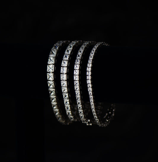 925-Sterling-Silver-Square-Princess-Cut-Tennis-Bracelet