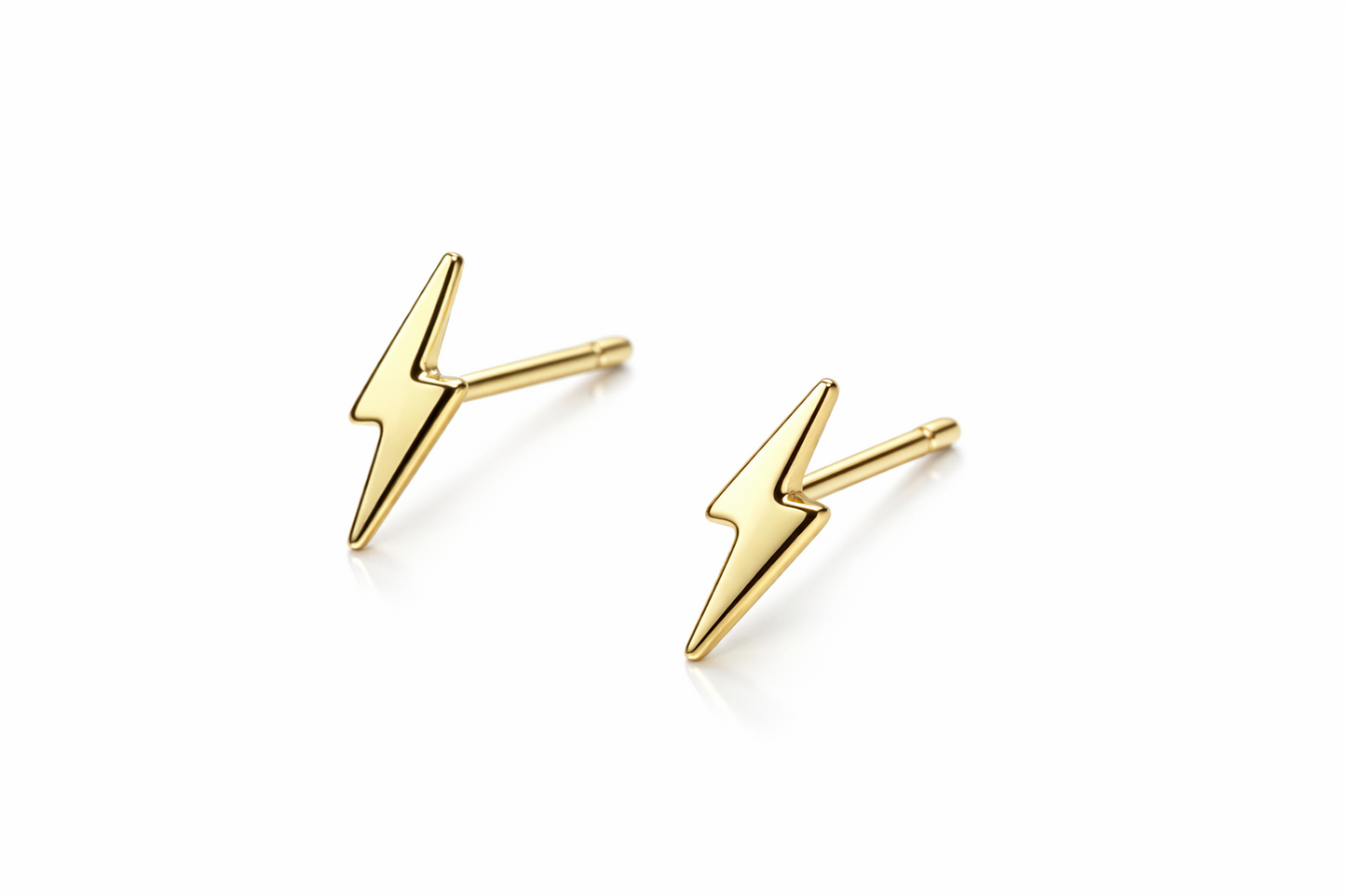 14K Yellow/White/Rose lighting Bolt with Push Backs