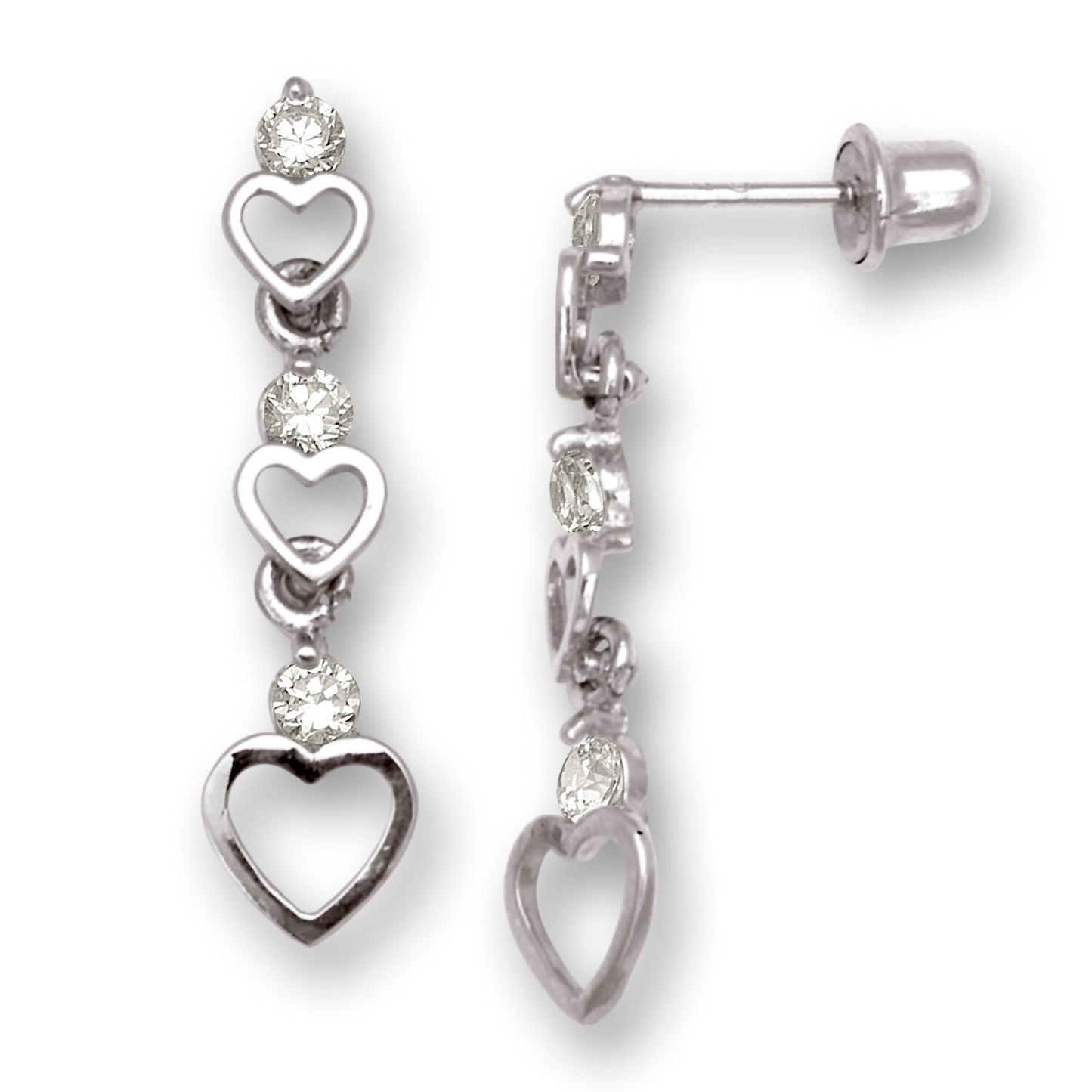 14K Yellow & White Gold Drop & Dangle Earrings for Women
