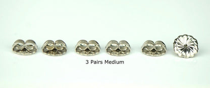 14K White or Yellow Solid Gold Earring Back Butterfly by 1,2,3,6,Pairs!!