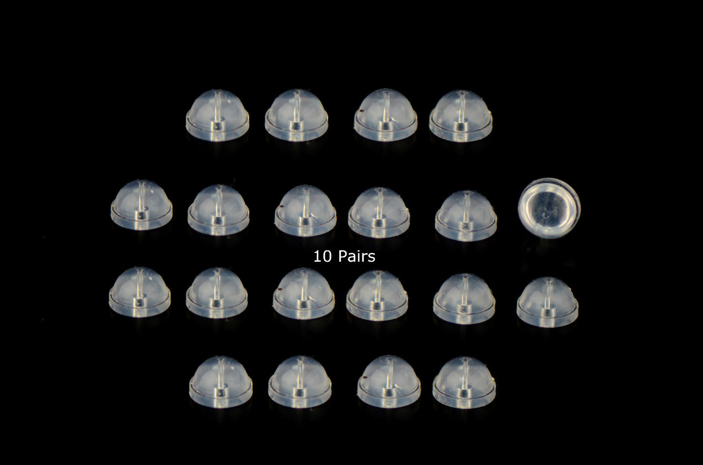 Jelly Silicon Back Earring by 10 Pairs!!!