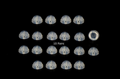 Jelly Silicon Back Earring by 10 Pairs!!!