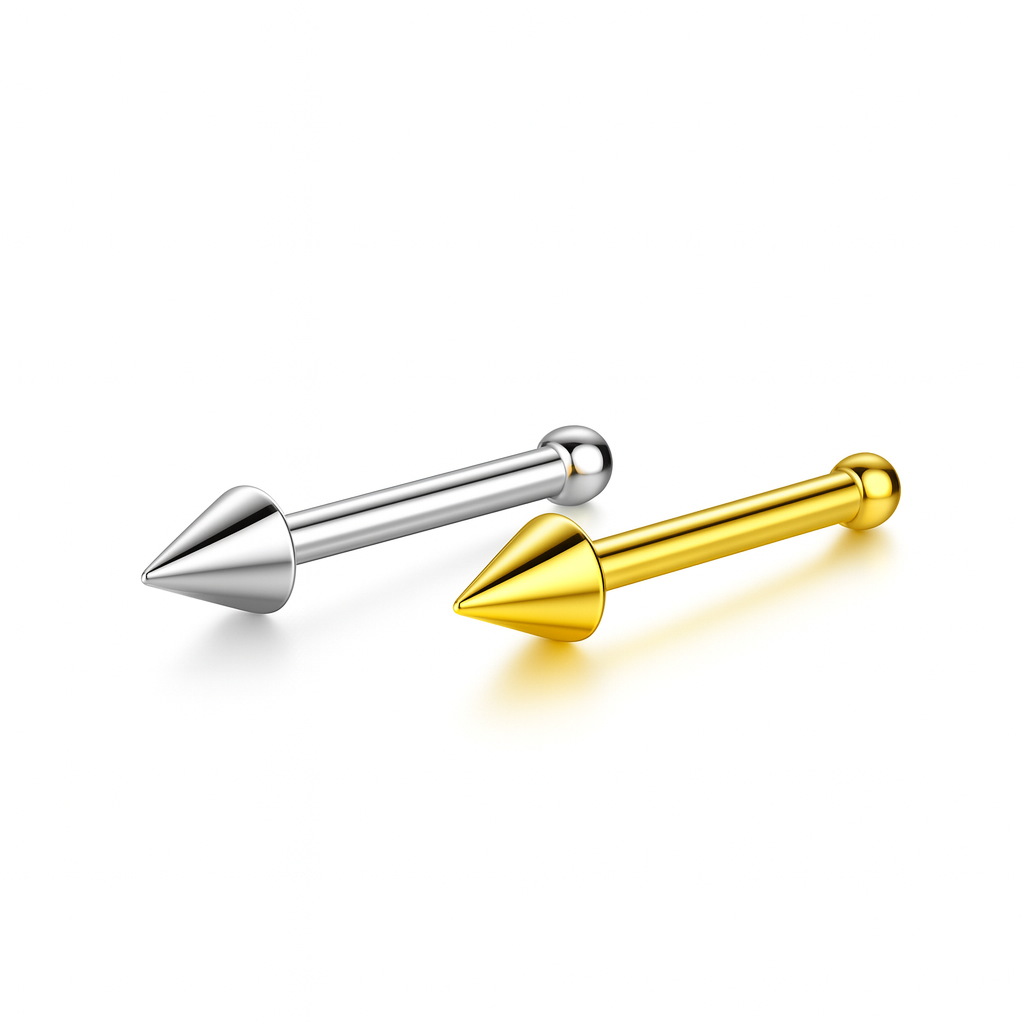 14k Yellow or White Gold Nose Piercing Stud