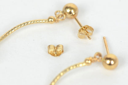 14k Yellow Gold 3pcs Set: Necklace, Bracelet, Earrings
