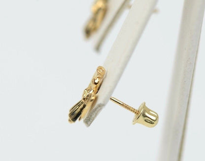 14k Yellow or White Gold Angel Stud Earrings