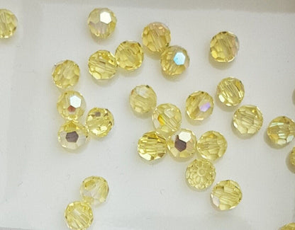 12 x Made with SWAROVSKI 5000 CRYSTAL AB 6mm Round Faceted BEAD
