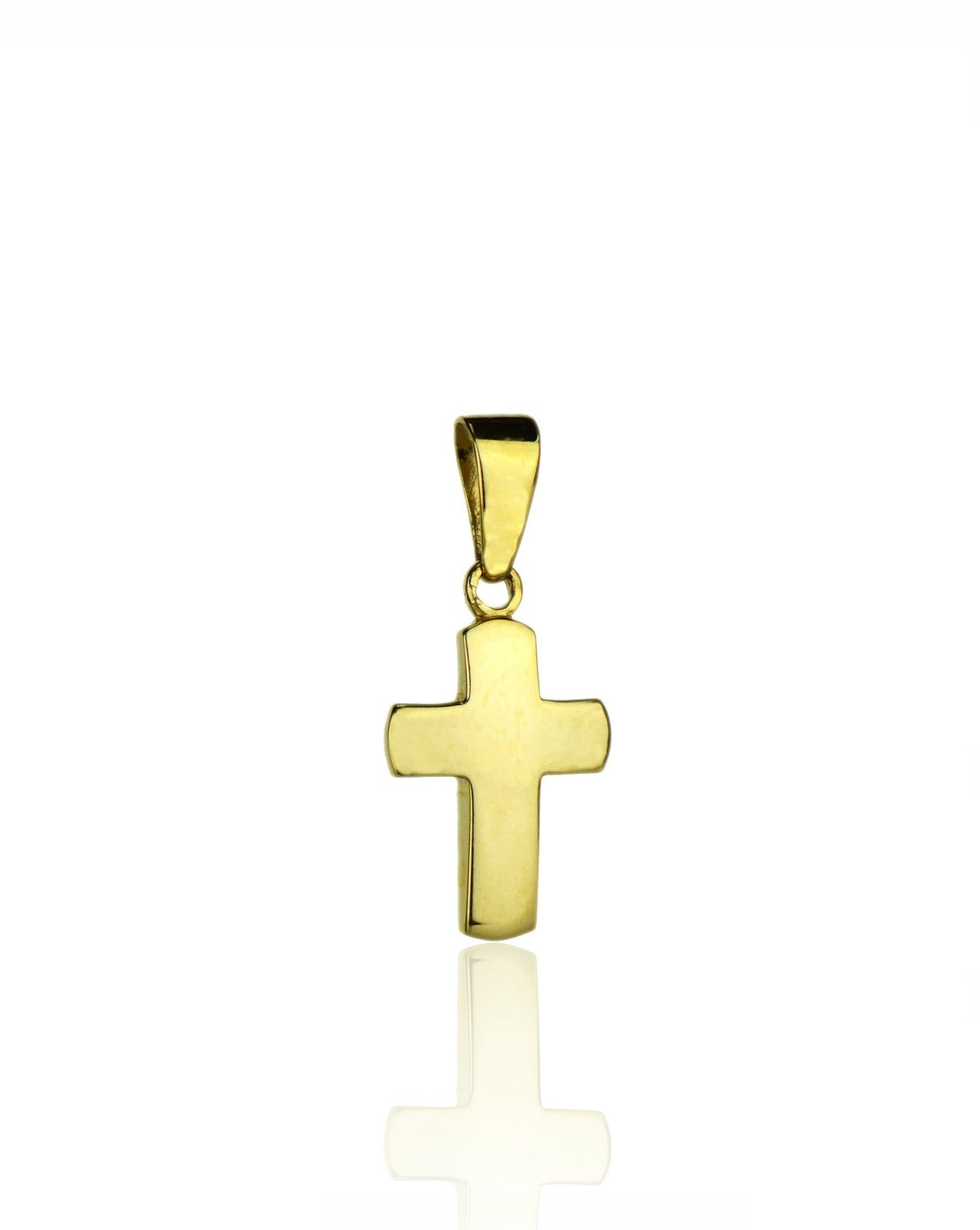 14k Yellow and White Gold  Cross Pendant