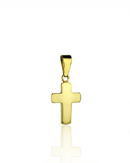 14k Yellow and White Gold  Cross Pendant