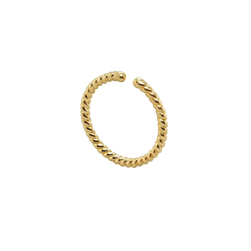 14K Solid Yellow Gold Beaded Nose Ring Hoop