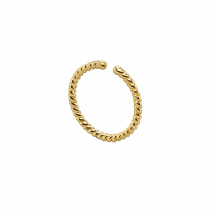 14K Solid Yellow Gold Beaded Nose Ring Hoop