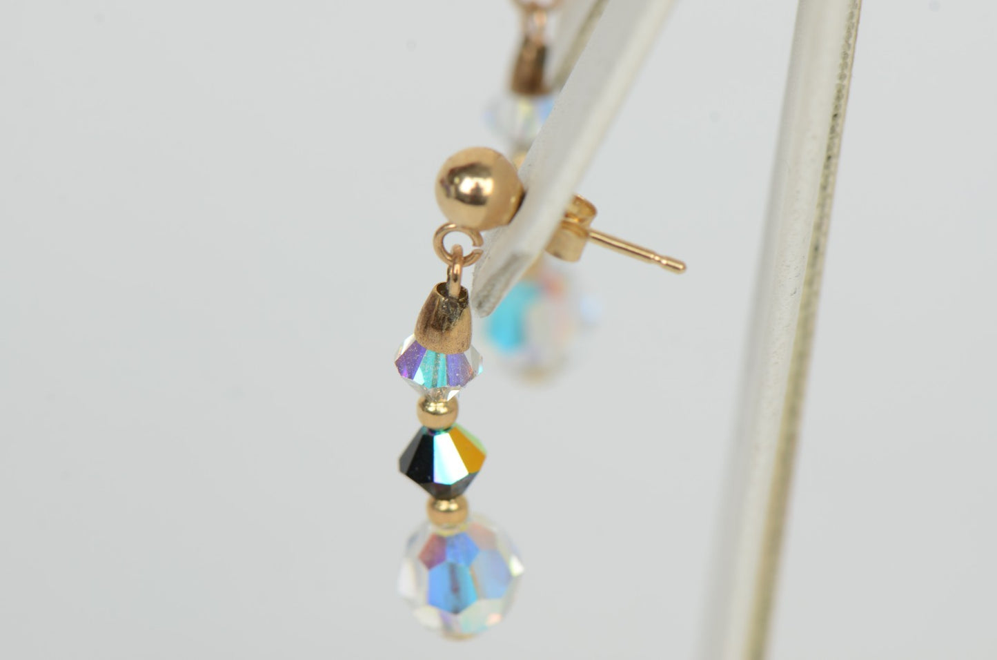14k Yellow or White Gold Genuine Swarovski Crystal Element Beaded Necklace set