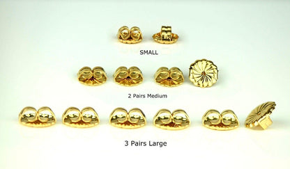 14K White or Yellow Solid Gold Earring Back Butterfly by 1,2,3,6,Pairs!!