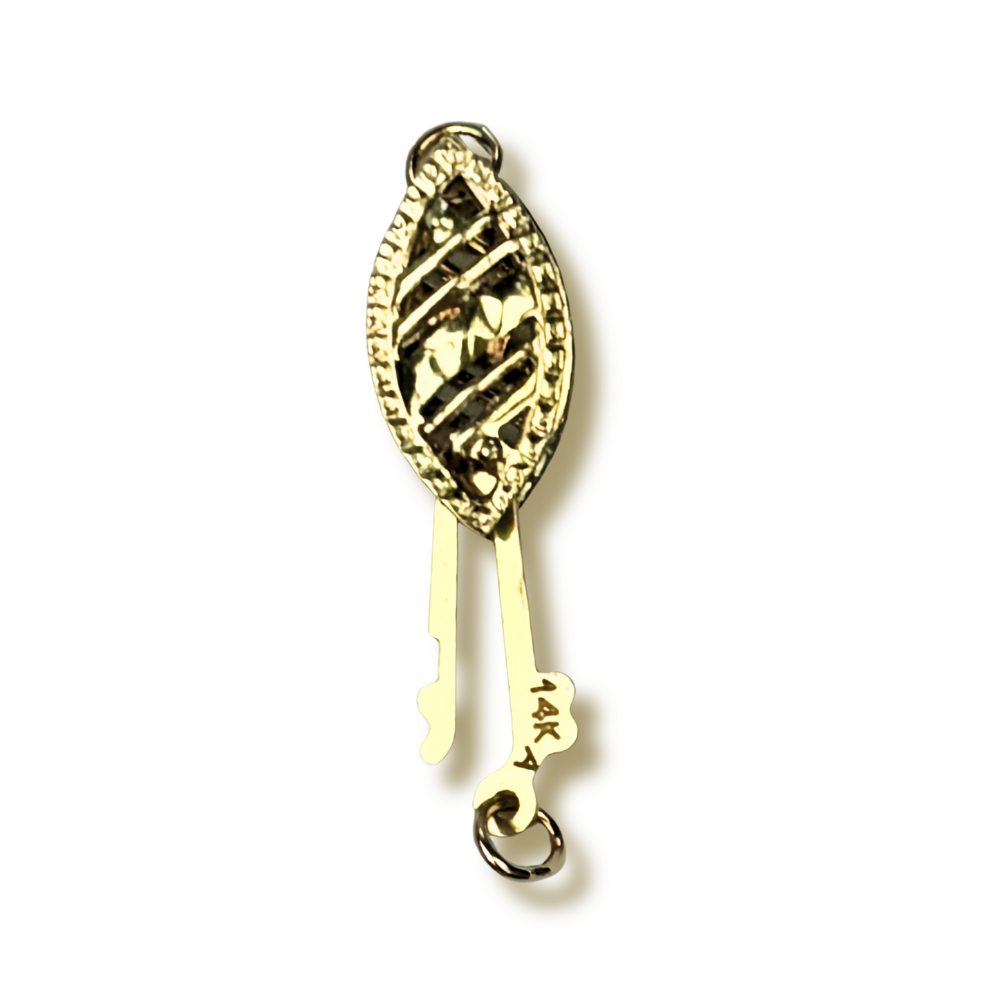 Beautiful Fish Hook Clasp Oval Box Clasp Real 14K Gold Made in USA Findings