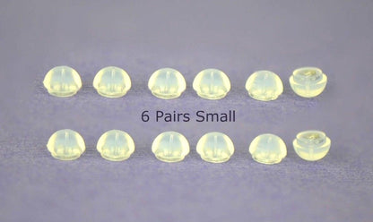 14k Yellow or White Gold Jelly Silicon Back Earring by 1,2,3,6,10 Pairs!!!