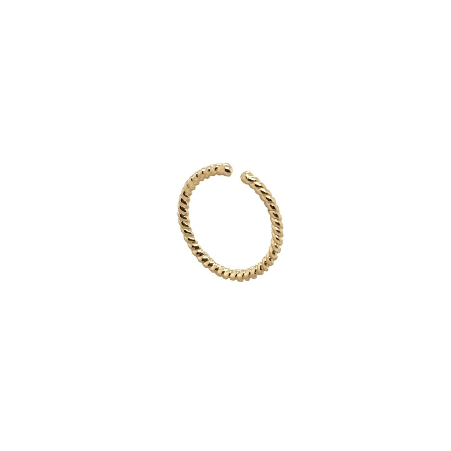 14K Solid Yellow Gold Beaded Nose Ring Hoop