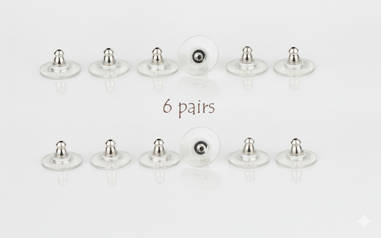 Earring Backs 6 Pairs