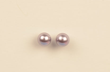925 Sterling Silver Swarovski Purple Pearls Stud Earrings for Women