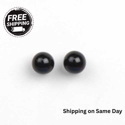 925 Sterling Silver black Onyx Pearl 4mm 8mm Stud Earrings for Women