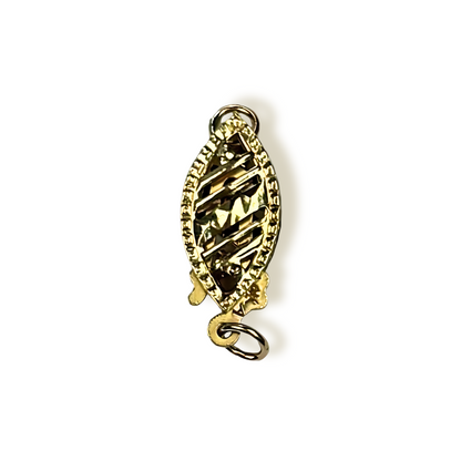 Beautiful Fish Hook Clasp Oval Box Clasp Real 14K Gold Made in USA Findings