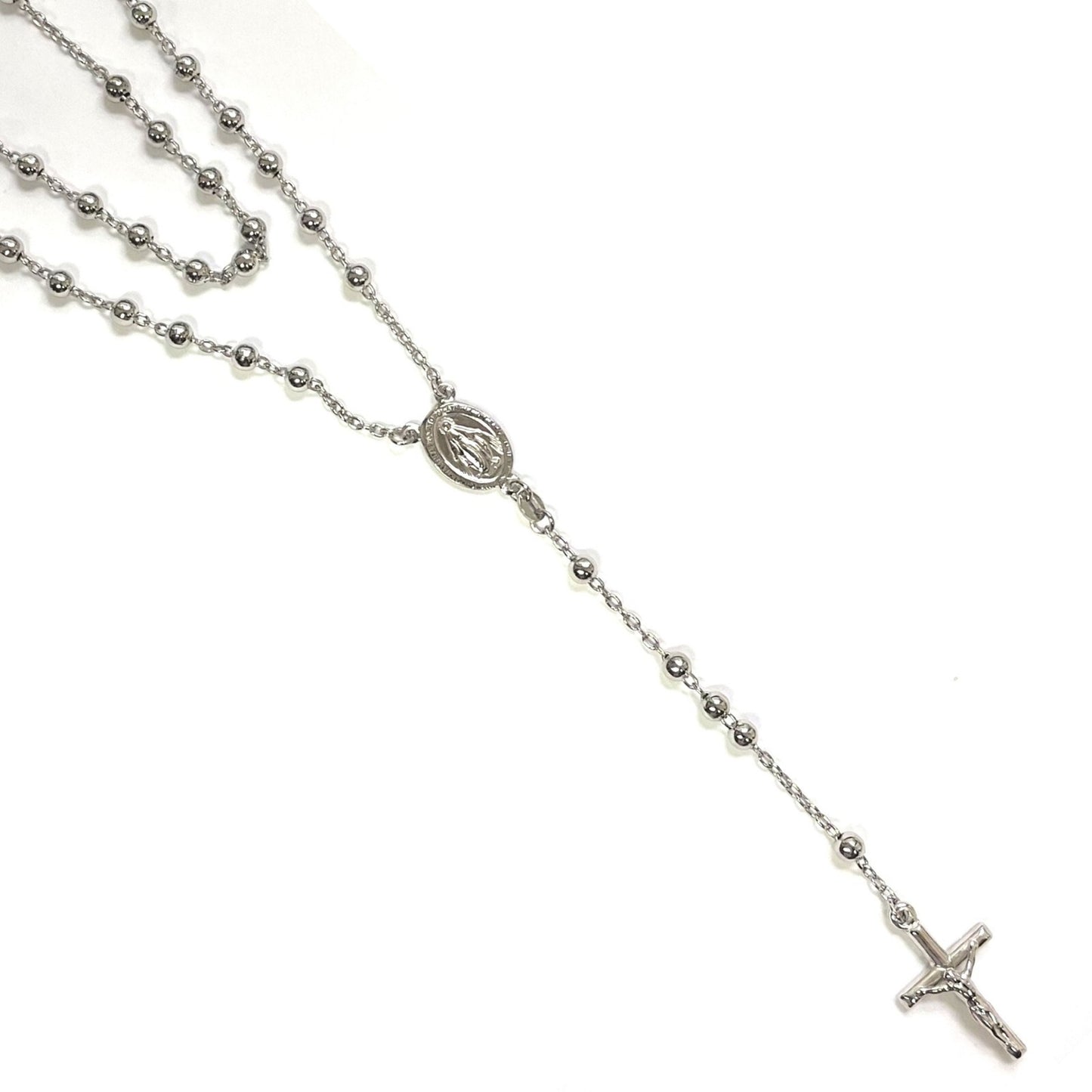 925 STERLING SILVER ITALIAN ROSARY 4mm 26"
