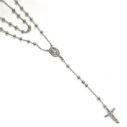 925 STERLING SILVER ITALIAN ROSARY 4mm 26"
