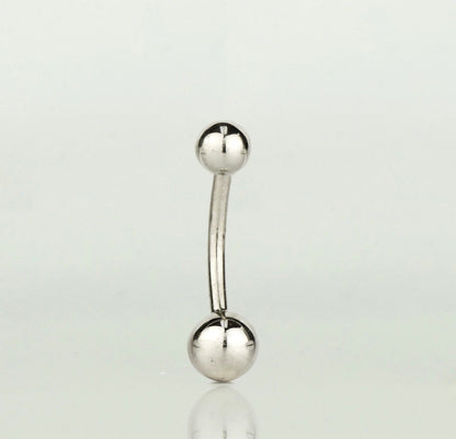 14k Yellow or White Gold Belly Button Ball Body Jewelry Piercing