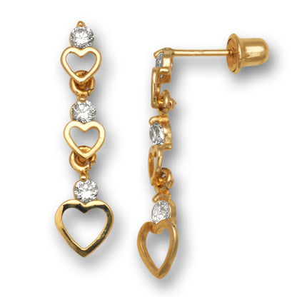 14K Yellow & White Gold Drop & Dangle Earrings for Women