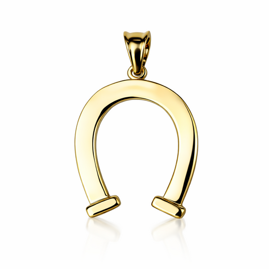 14k Yellow and White Gold Horse shoe Pendant