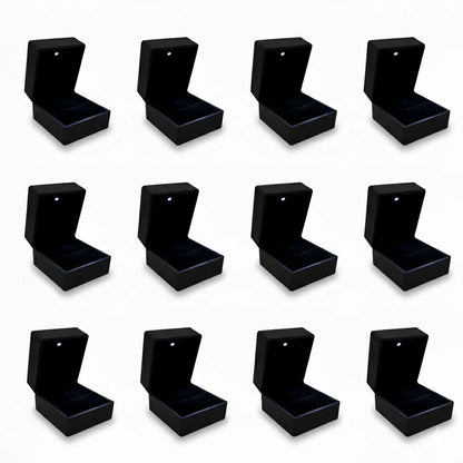 LED Ring Box Velvet Jewelry Case Gifts Box