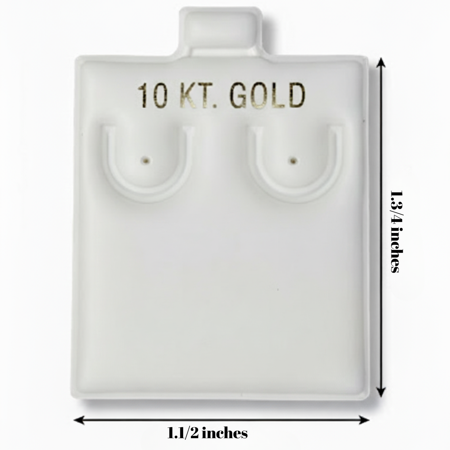 White Vinyl Stud 10k Huggie Card Puff Pad Jewelry Display Holder 100pcs