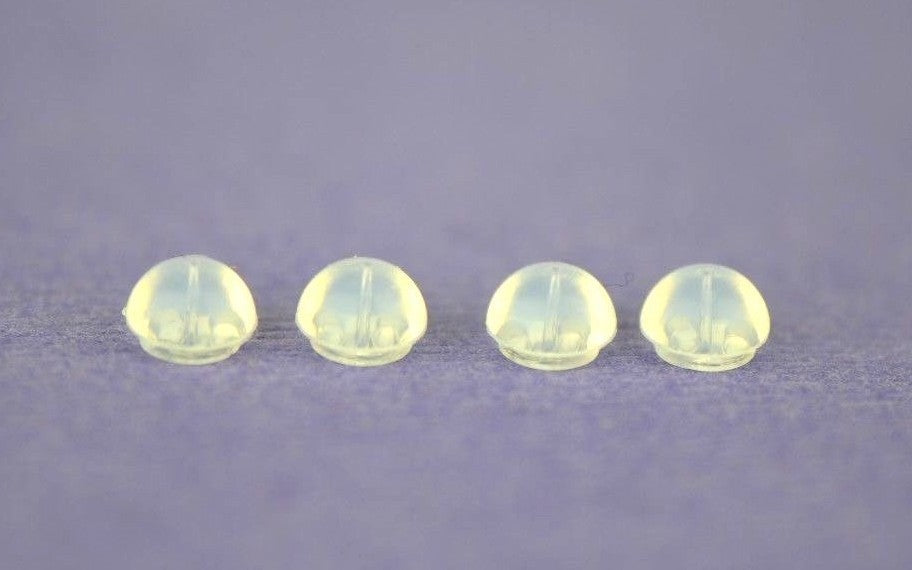 14k Yellow or White Gold Jelly Silicon Back Earring by 1,2,3,6,10 Pairs!!!