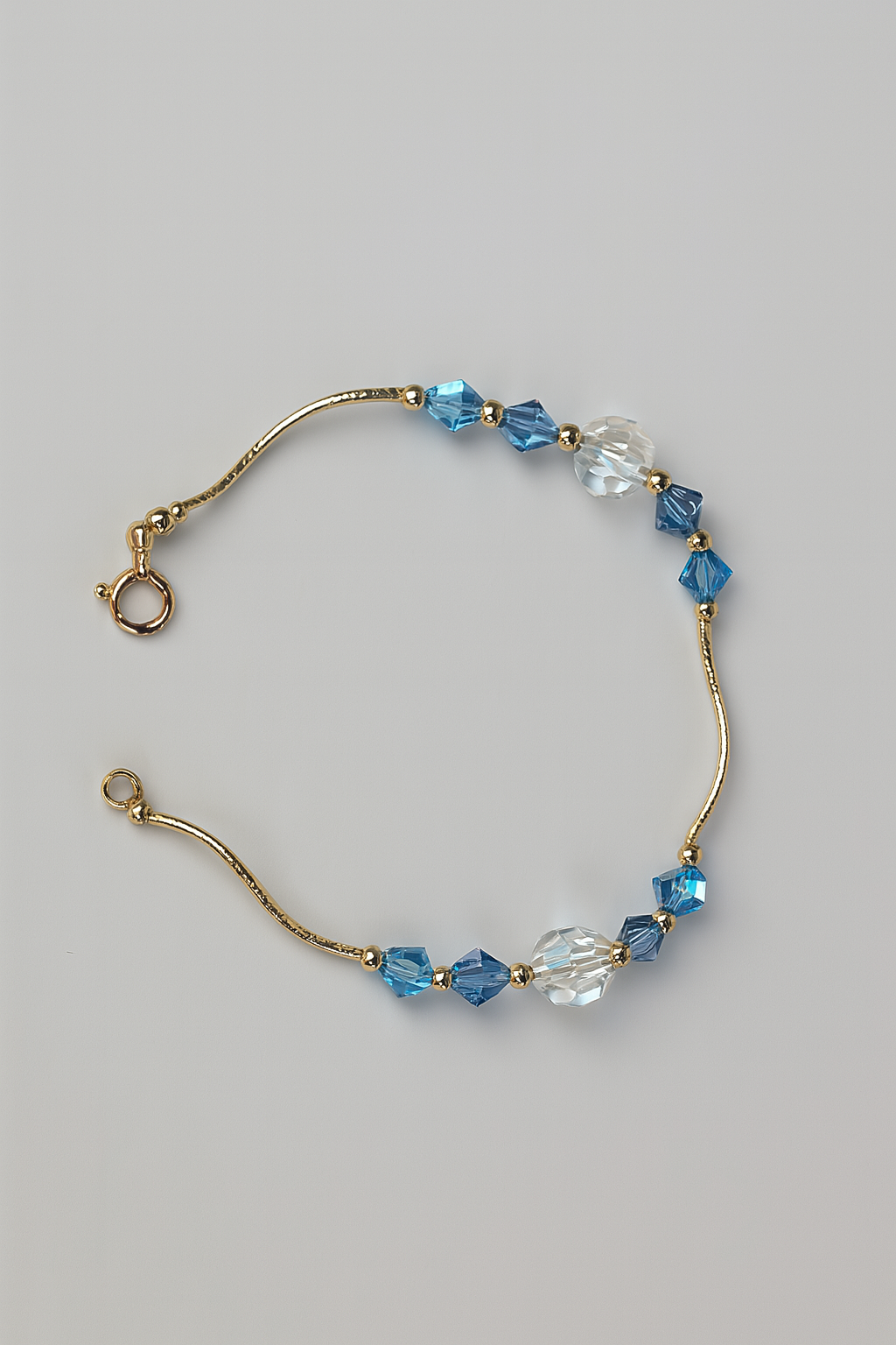 14K Yellow Gold Elegant Crystals Bracelet Kids Baby Girls & Boy