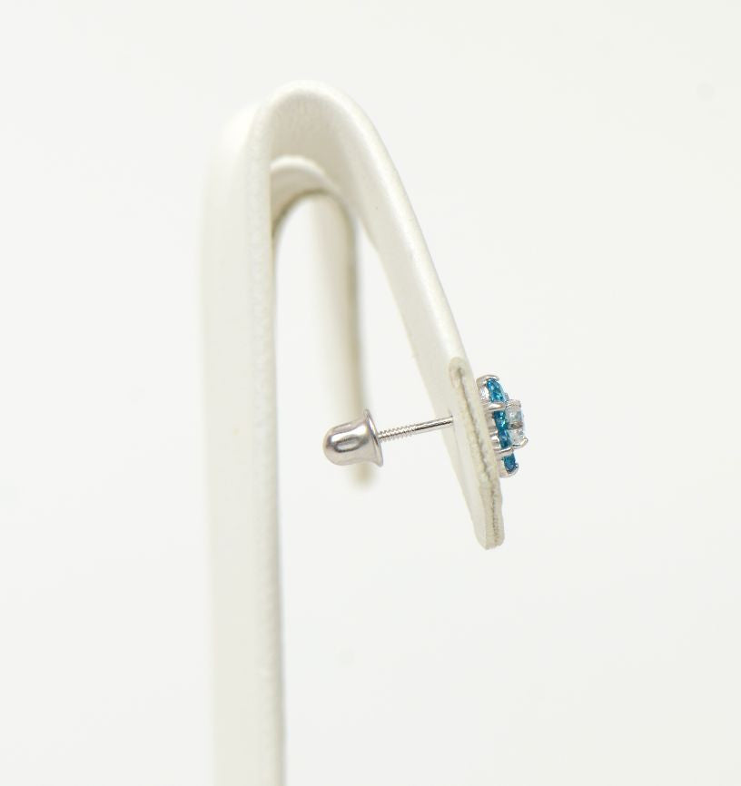 14K Solid White Gold Screw Back Earring Backing (small) by pc