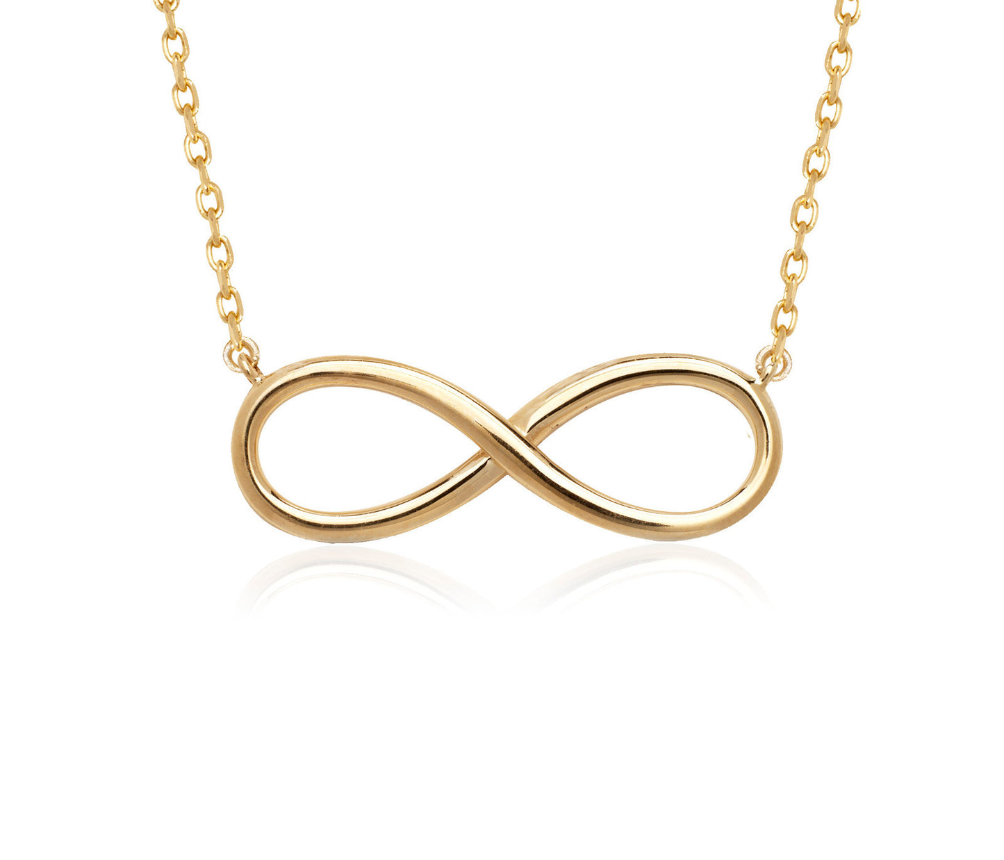 14K Yellow/White/Rose Gold  Infinity Pendant Necklace