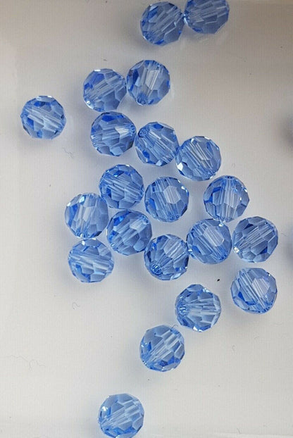12 x Made with SWAROVSKI 5000 CRYSTAL AB 6mm Round Faceted BEAD